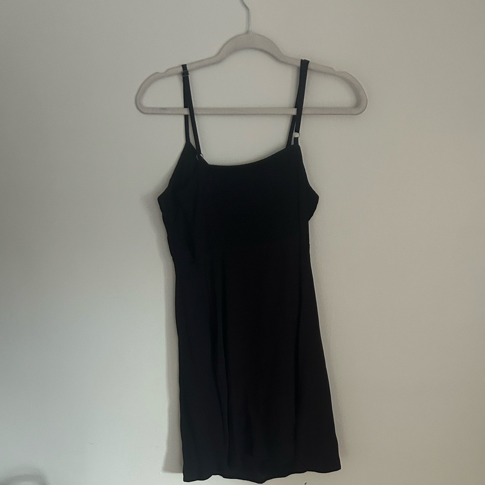 LOFT Black Midi Dress with Spaghetti Straps size 4 NWT
